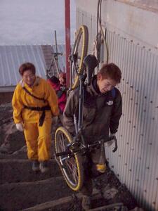 mountain bike at top