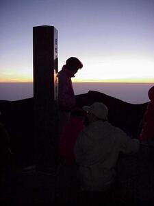 Sunrise first light w monument